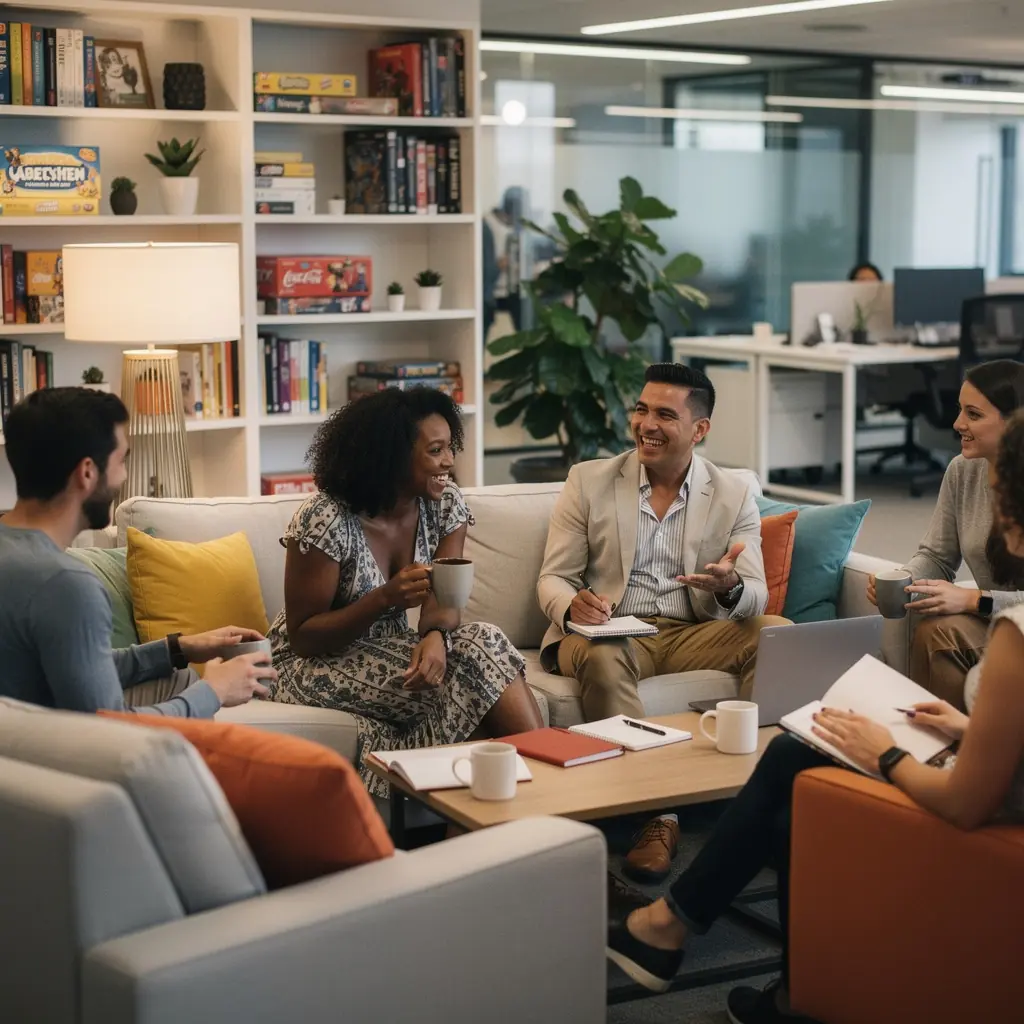 Przestrzeń do współpracy z kreatywnymi miejscami spotkań.